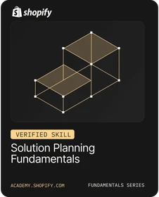 Shopify Solution Planning Fundamentals certification badge