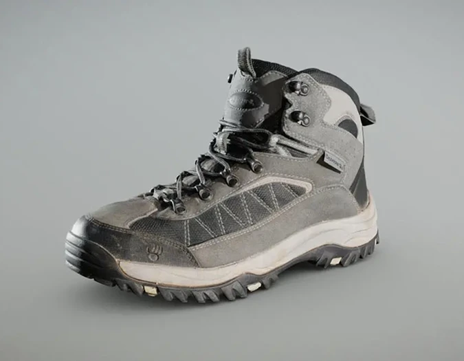 3D rendered hiking shoe visualization