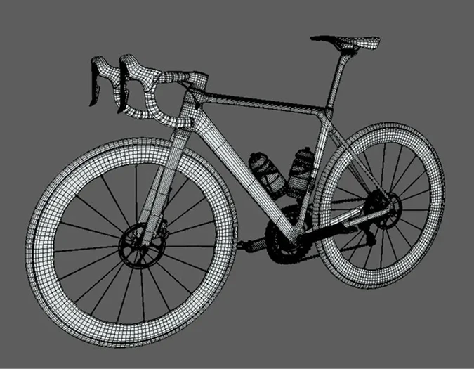 3D rendered bicycle visualization
