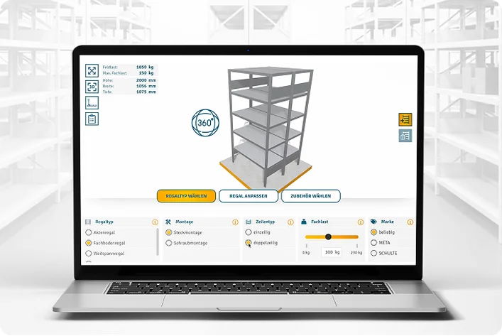 Product configurator and advisor visual for complex B2B offerings