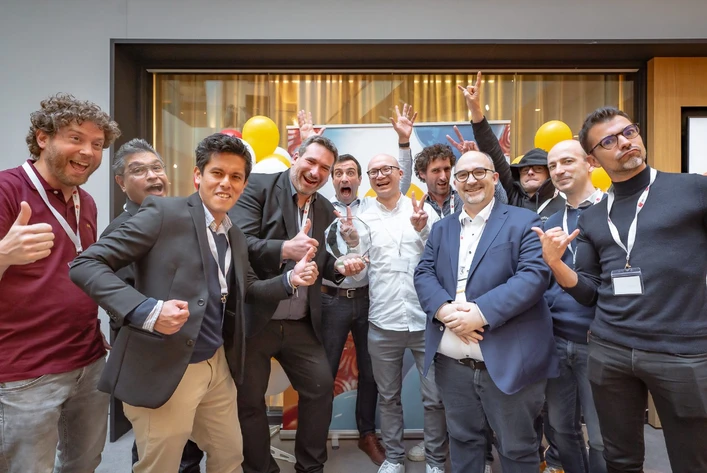 Part of the creativestyle team celebrating success together