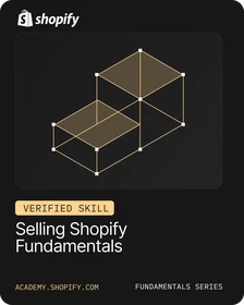 Shopify Selling Fundamentals certification badge