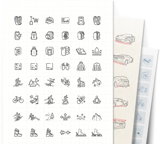 Illustration concept sketch sheet