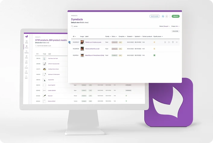 Visual for product data efficiency and B2B PIM integration