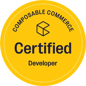 Composable Commerce Certified Developer certification badge