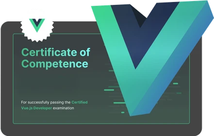 Vue.js Certificate of Competence badge