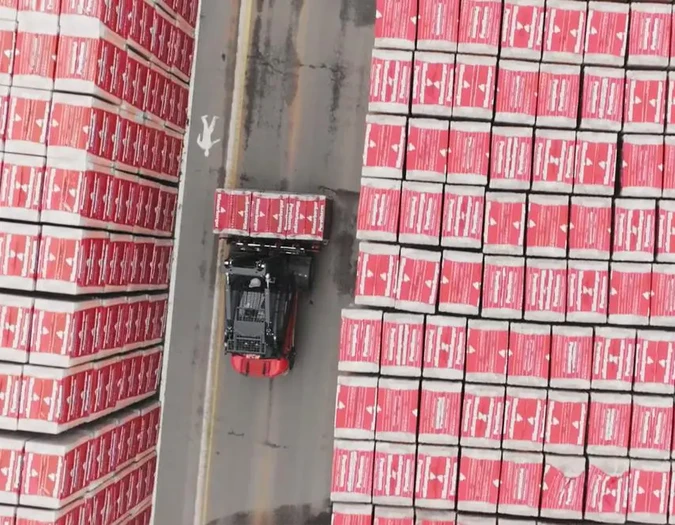 Corporate video showing production and logistics environment