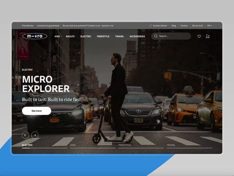 Micro Scooter - E-commerce ui-design project